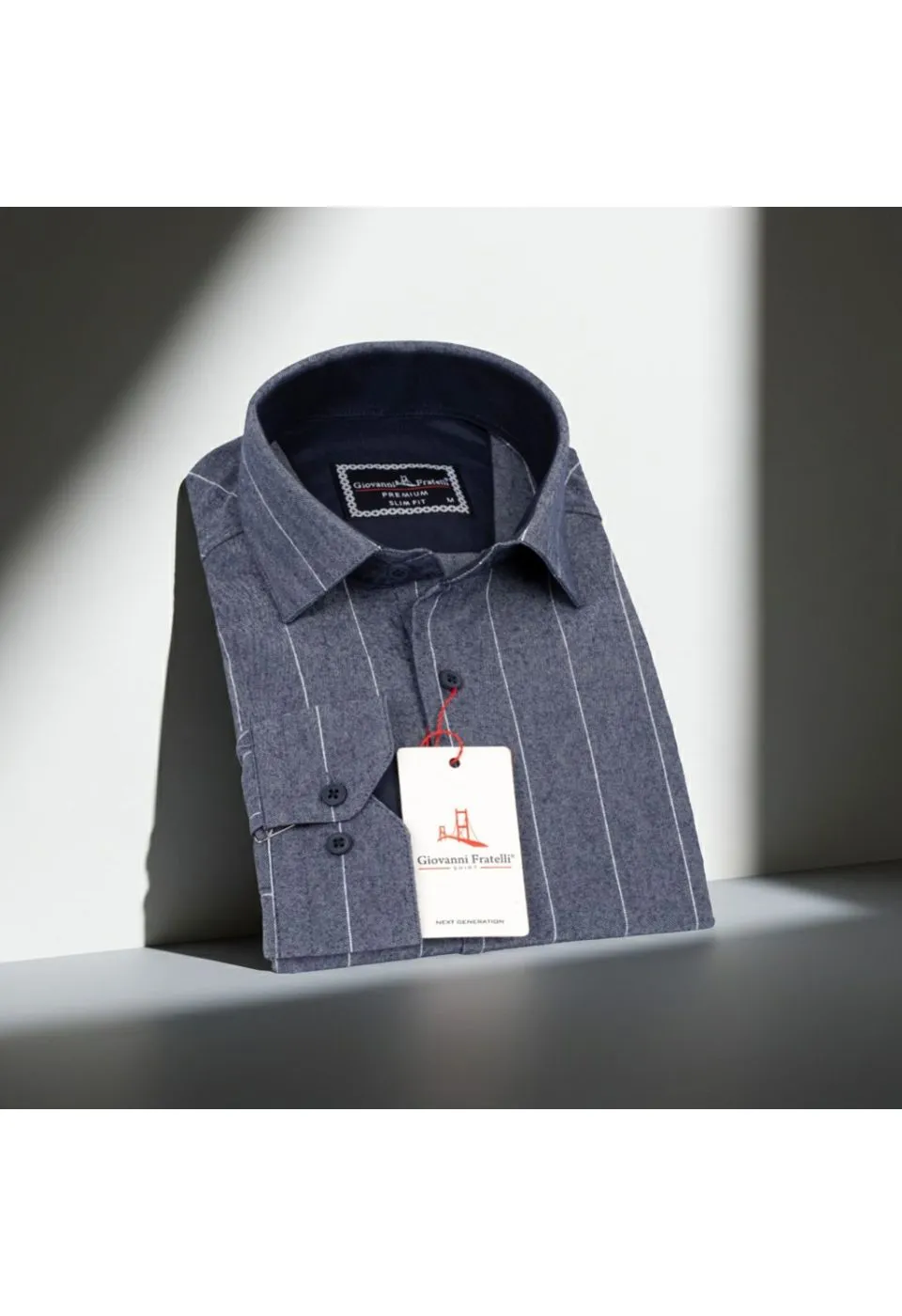 Slim Fit Uzun Kol Desenli Erkek Gömlek 3GMK311279011 - Giovanni Fratelli