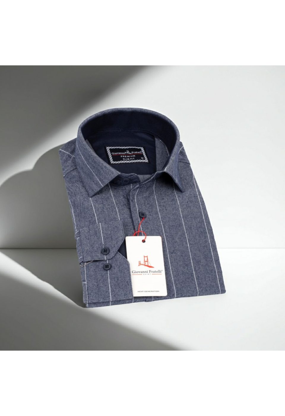 Slim Fit Uzun Kol Desenli Erkek Gömlek 3GMK311279011 - Giovanni Fratelli