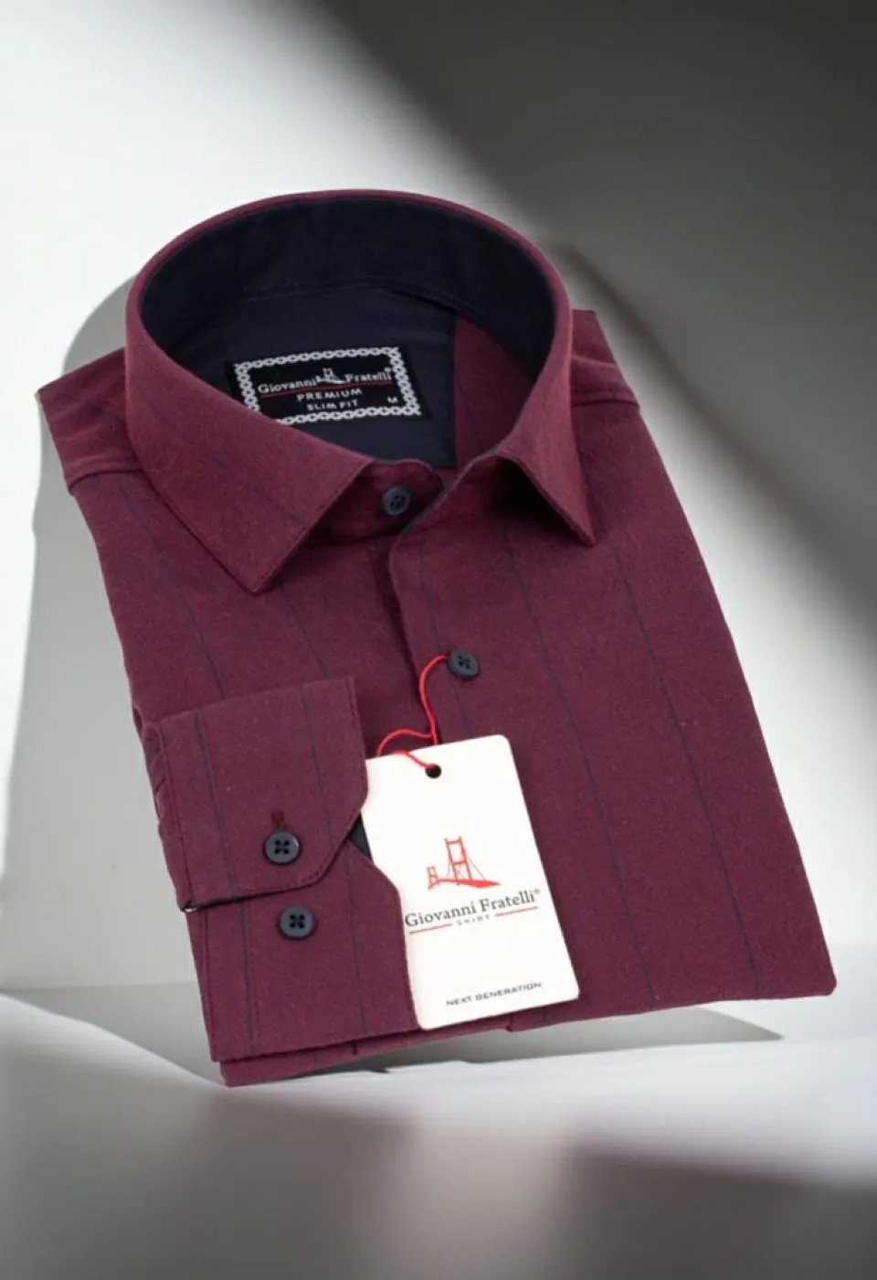 Slim Fit Uzun Kol Desenli Erkek Gömlek 3GMK311279012