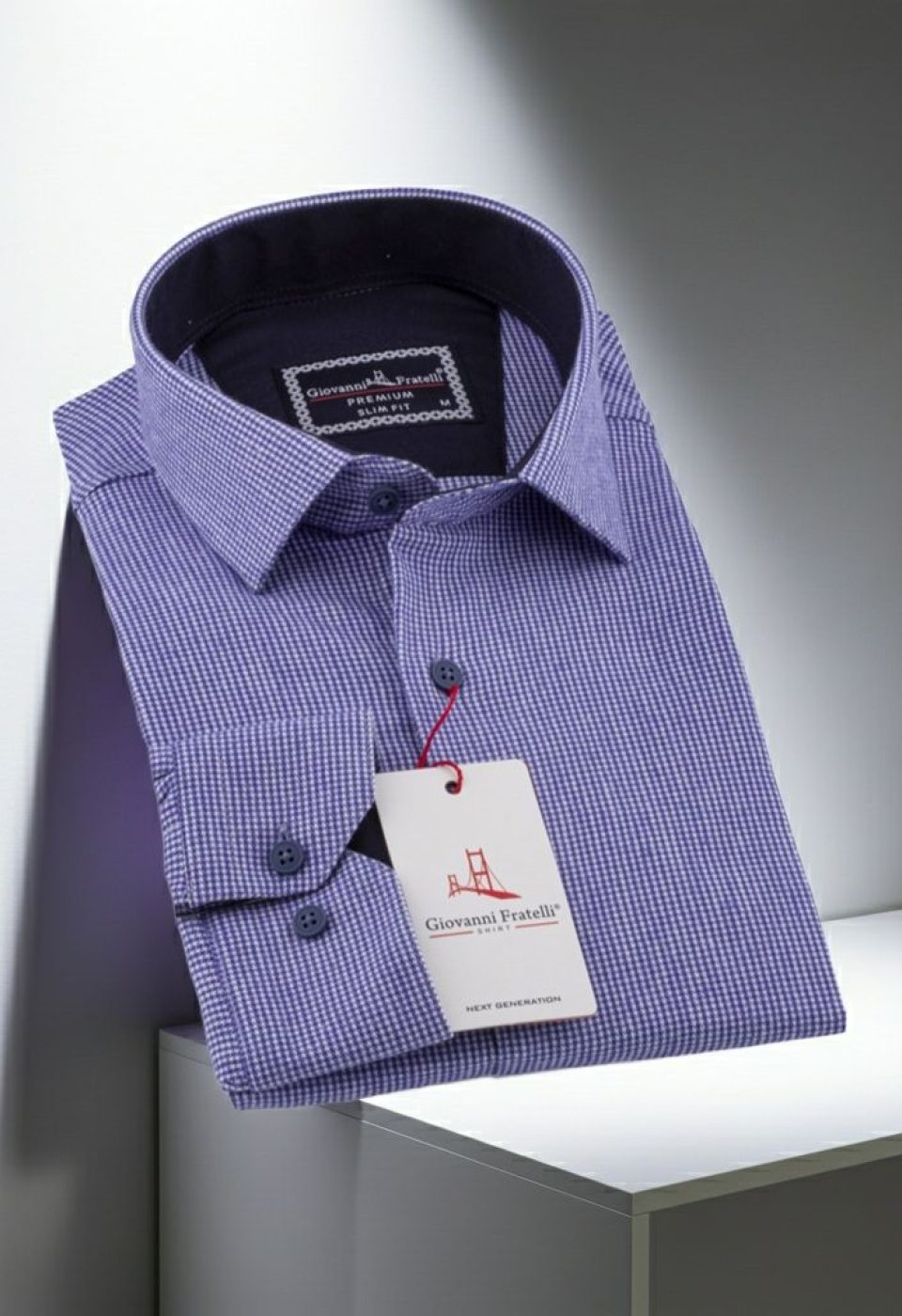 Slim Fit Uzun Kol Desenli Erkek Gömlek 3GMK311279013