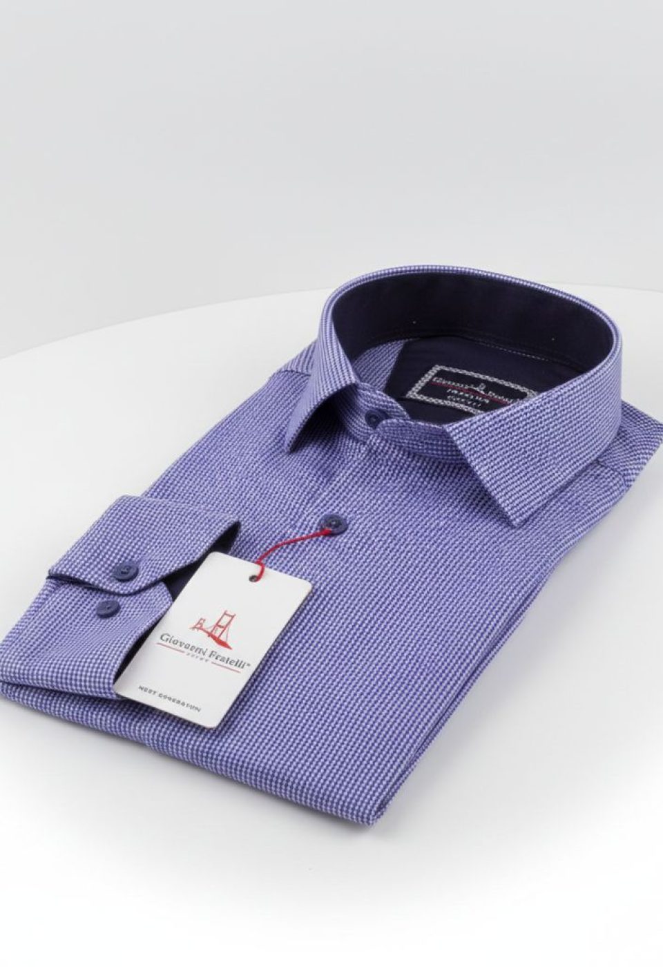 Slim Fit Uzun Kol Desenli Erkek Gömlek 3GMK311279013