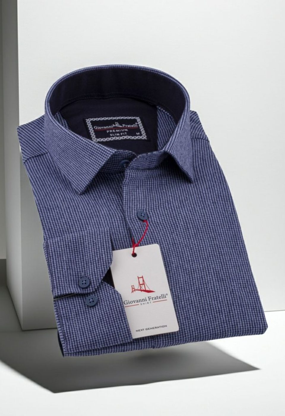 Slim Fit Uzun Kol Desenli Erkek Gömlek 3GMK311279014
