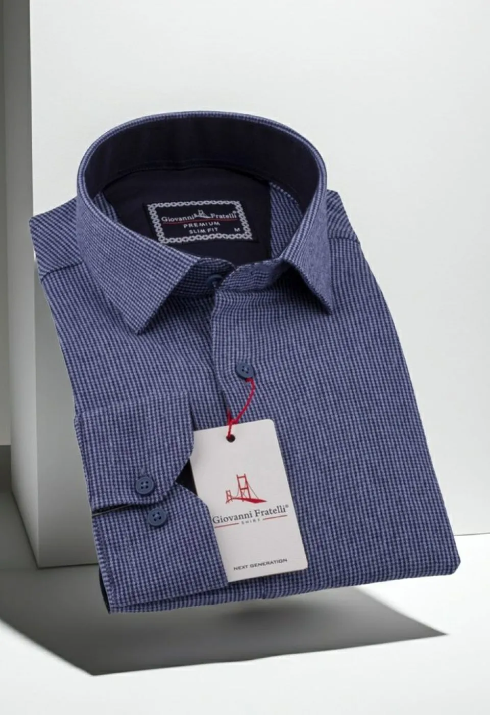 Slim Fit Uzun Kol Desenli Erkek Gömlek 3GMK311279014