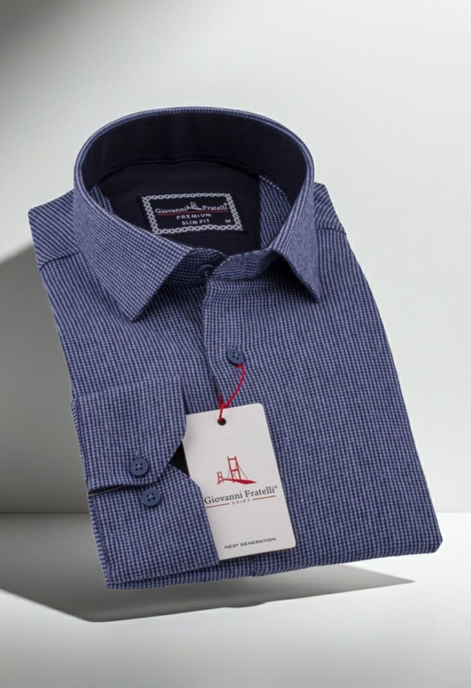 Slim Fit Uzun Kol Desenli Erkek Gömlek 3GMK311279014