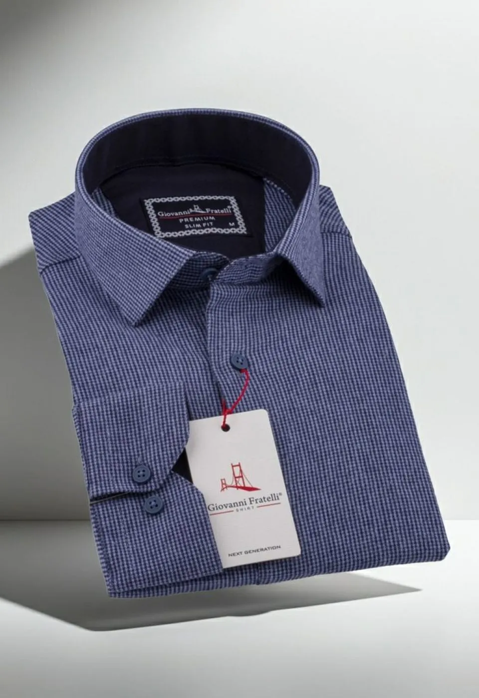 Slim Fit Uzun Kol Desenli Erkek Gömlek 3GMK311279014