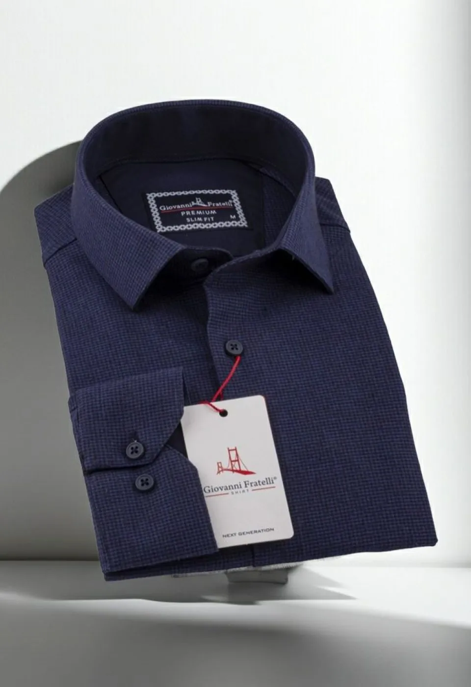 Slim Fit Uzun Kol Desenli Erkek Gömlek 3GMK311279018