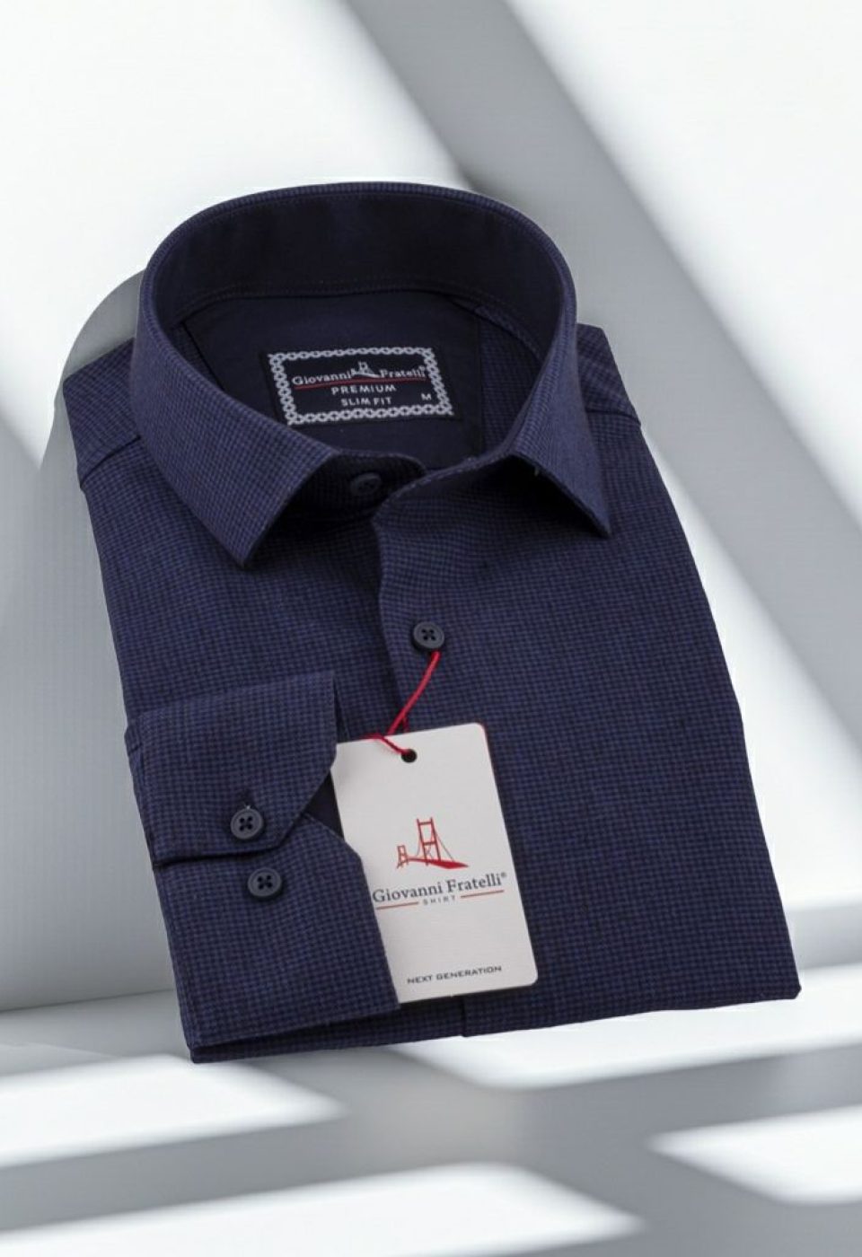Slim Fit Uzun Kol Desenli Erkek Gömlek 3GMK311279018 - Giovanni Fratelli
