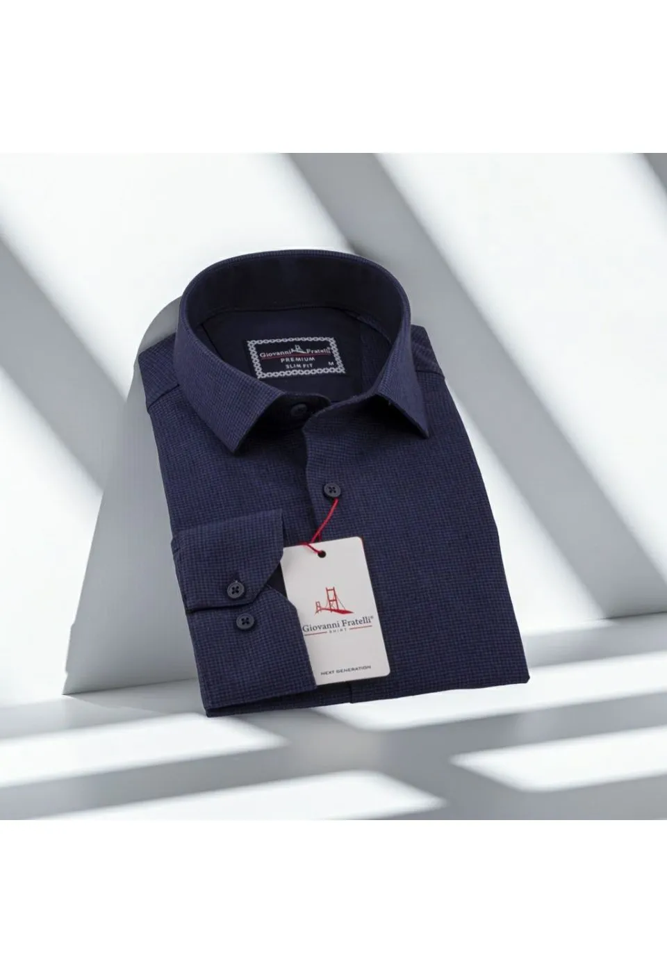 Slim Fit Uzun Kol Desenli Erkek Gömlek 3GMK311279018 - Giovanni Fratelli