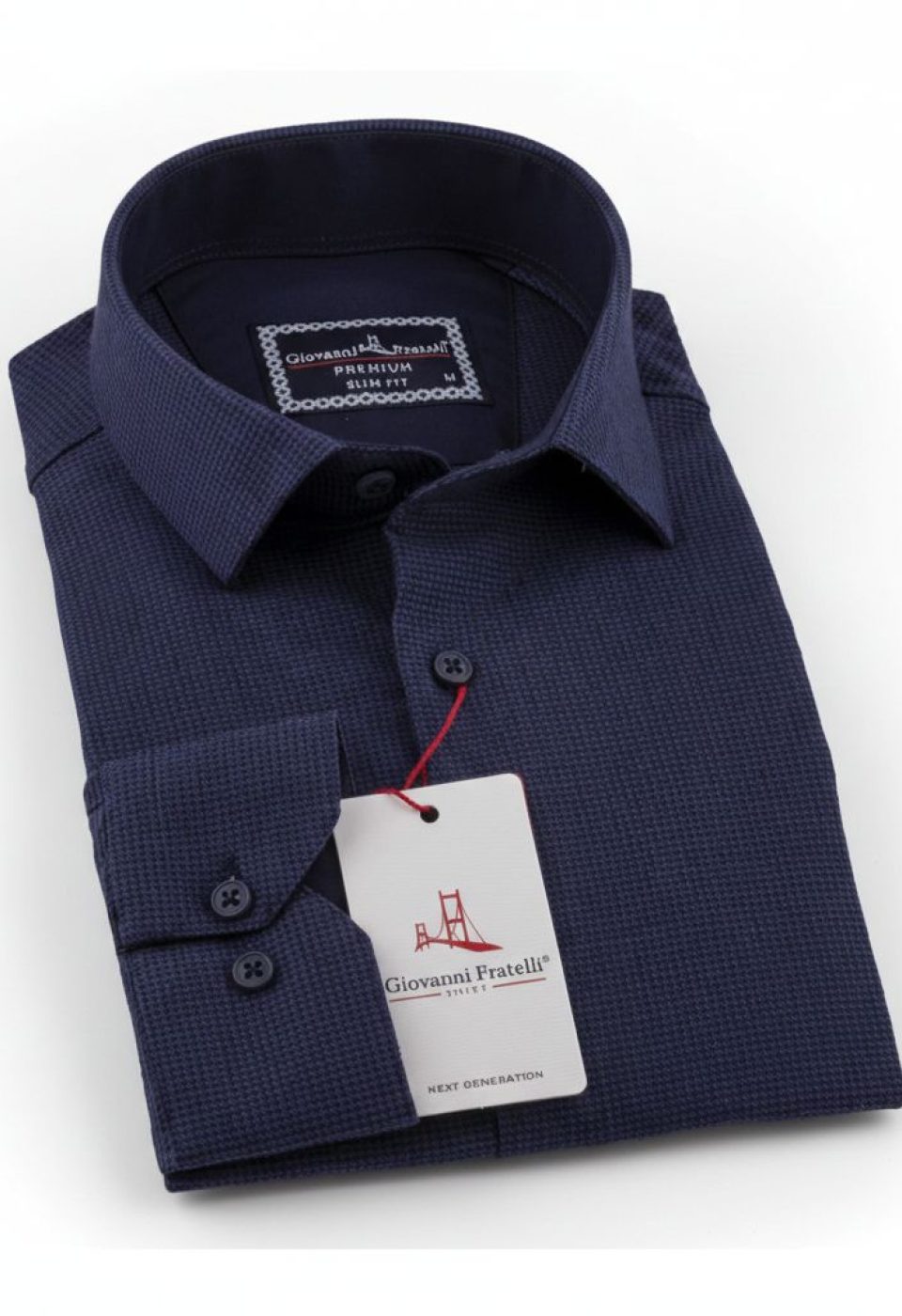 Slim Fit Uzun Kol Desenli Erkek Gömlek 3GMK311279018