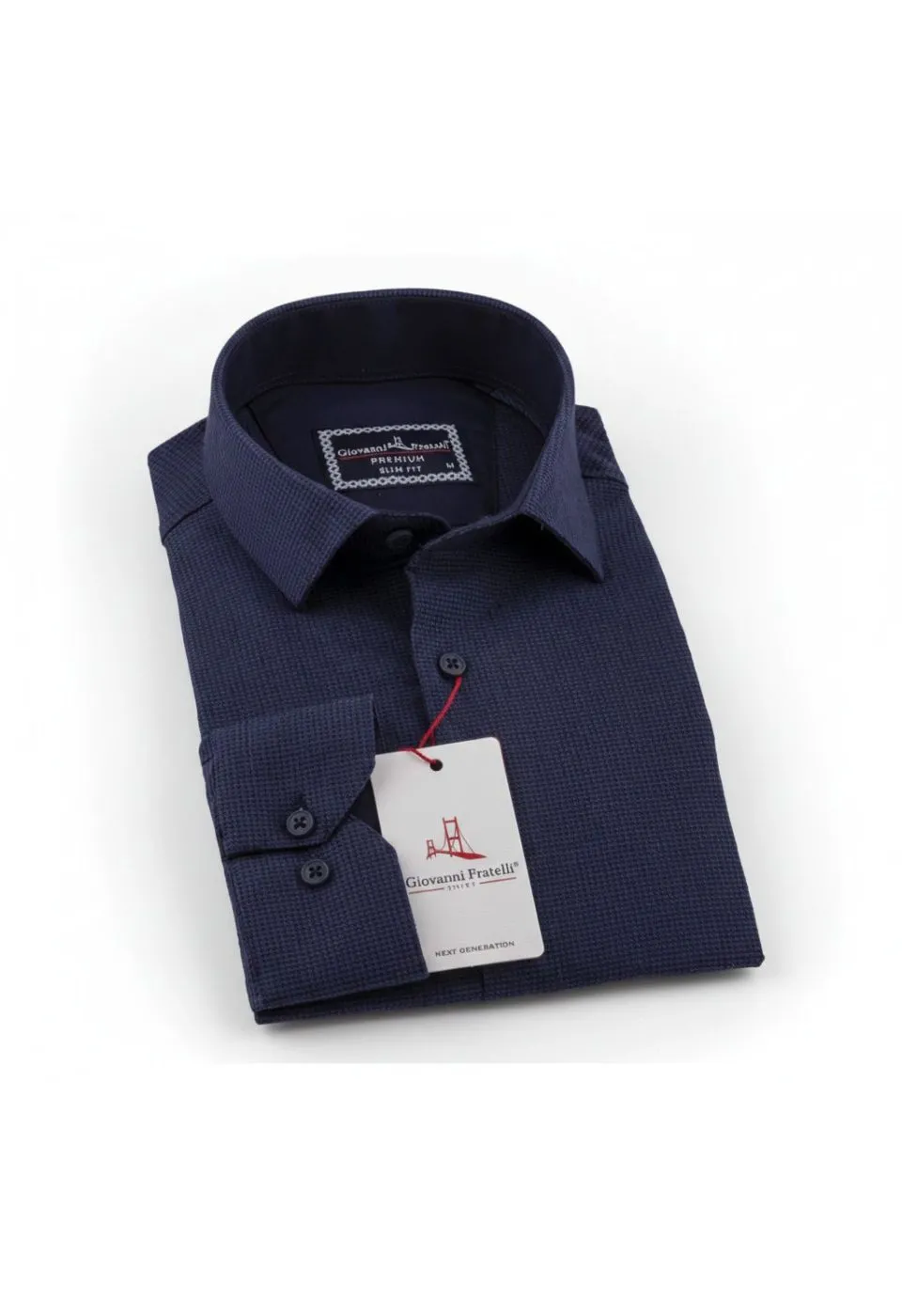 Slim Fit Uzun Kol Desenli Erkek Gömlek 3GMK311279018 - Giovanni Fratelli