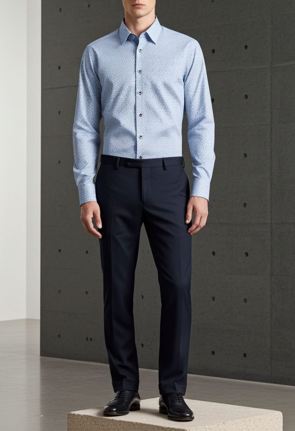 Slim Fit Uzun Kol Desenli Erkek Gömlek 3GMK311284001 - Giovanni Fratelli