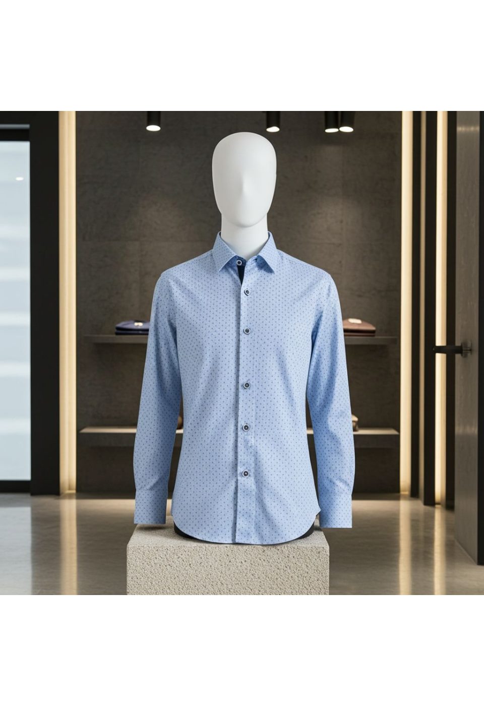 Slim Fit Uzun Kol Desenli Erkek Gömlek 3GMK311284001 - Giovanni Fratelli