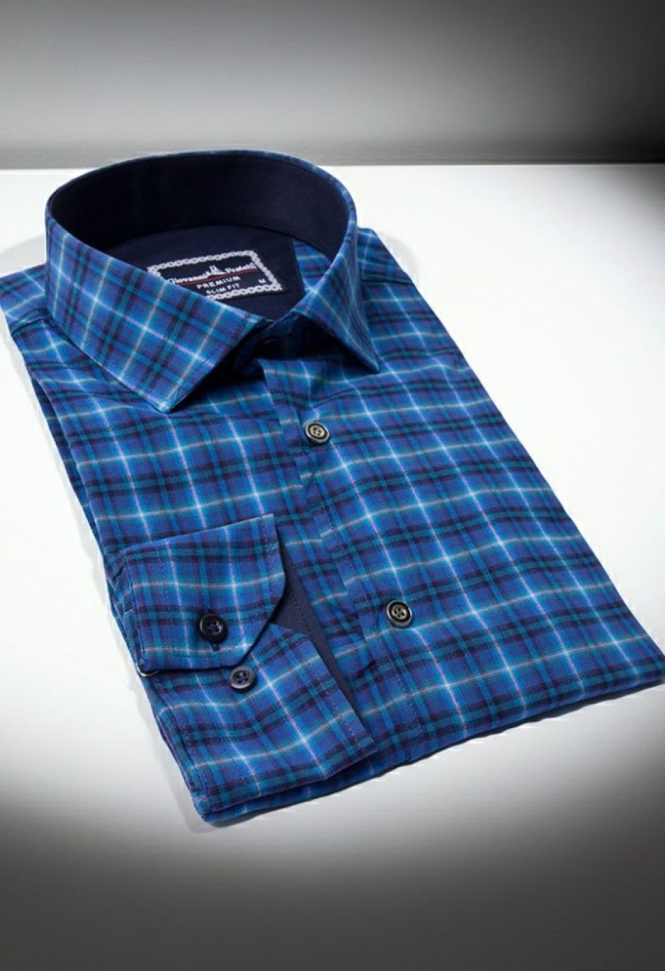Slim Fit Uzun Kol Desenli Erkek Gömlek 3GMK311286006
