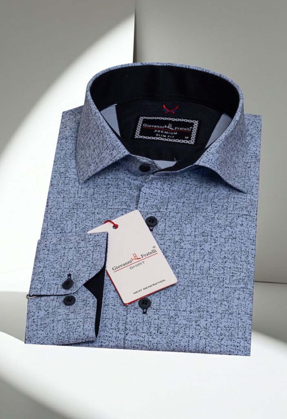 Slim Fit Uzun Kol Desenli Erkek Gömlek 3GMK311299003 - Giovanni Fratelli