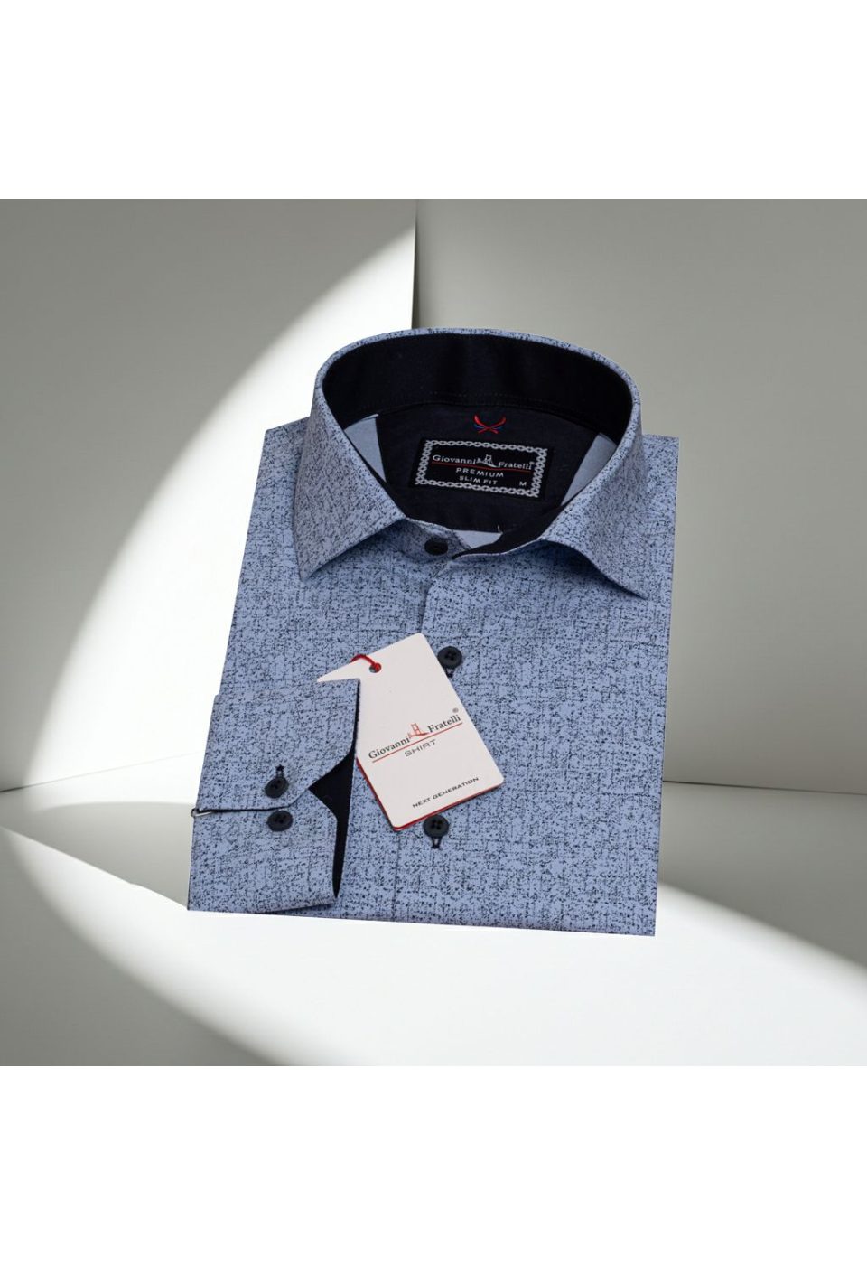 Slim Fit Uzun Kol Desenli Erkek Gömlek 3GMK311299003 - Giovanni Fratelli