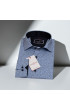 Slim Fit Uzun Kol Desenli Erkek Gömlek 3GMK311299003