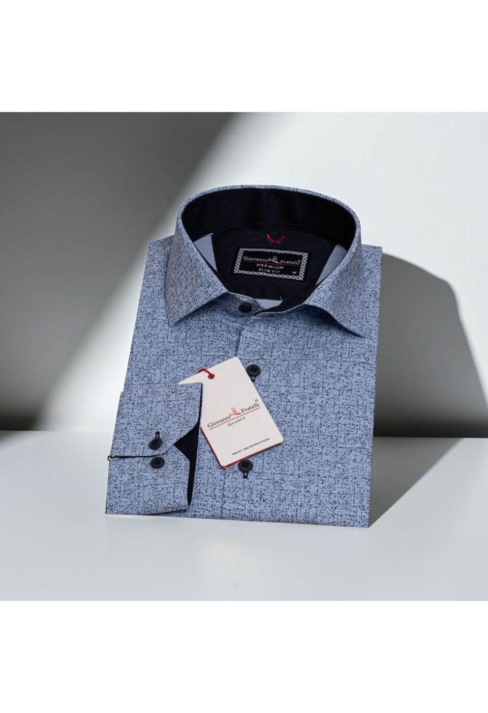 Slim Fit Uzun Kol Desenli Erkek Gömlek 3GMK311299003 - Giovanni Fratelli