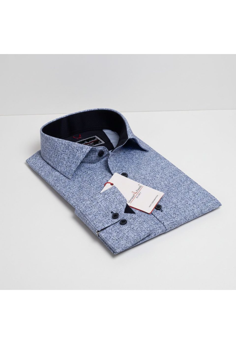 Slim Fit Uzun Kol Desenli Erkek Gömlek 3GMK311299003 - Giovanni Fratelli