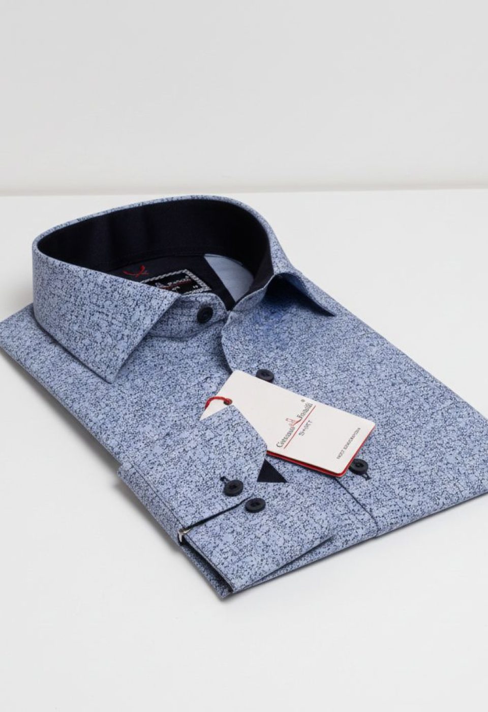 Slim Fit Uzun Kol Desenli Erkek Gömlek 3GMK311299003 - Giovanni Fratelli