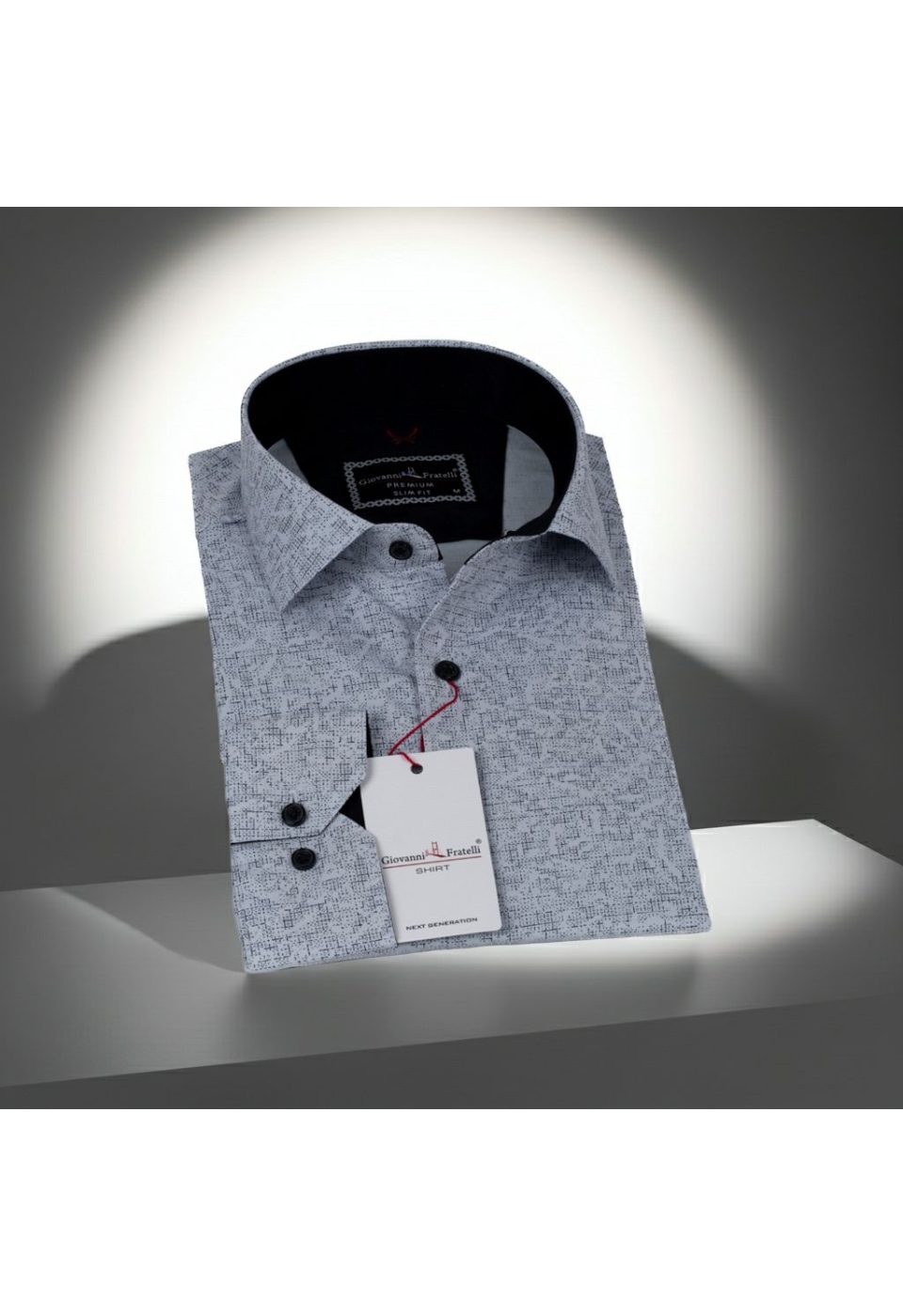 Slim Fit Uzun Kol Desenli Erkek Gömlek 3GMK311348002 - Giovanni Fratelli