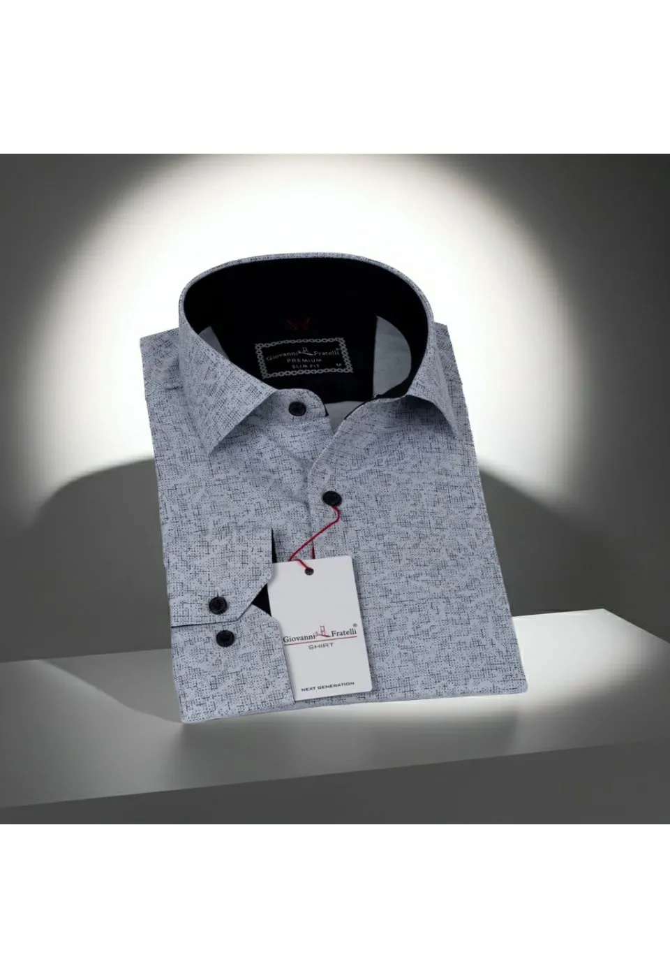 Slim Fit Uzun Kol Desenli Erkek Gömlek 3GMK311348002 - Giovanni Fratelli