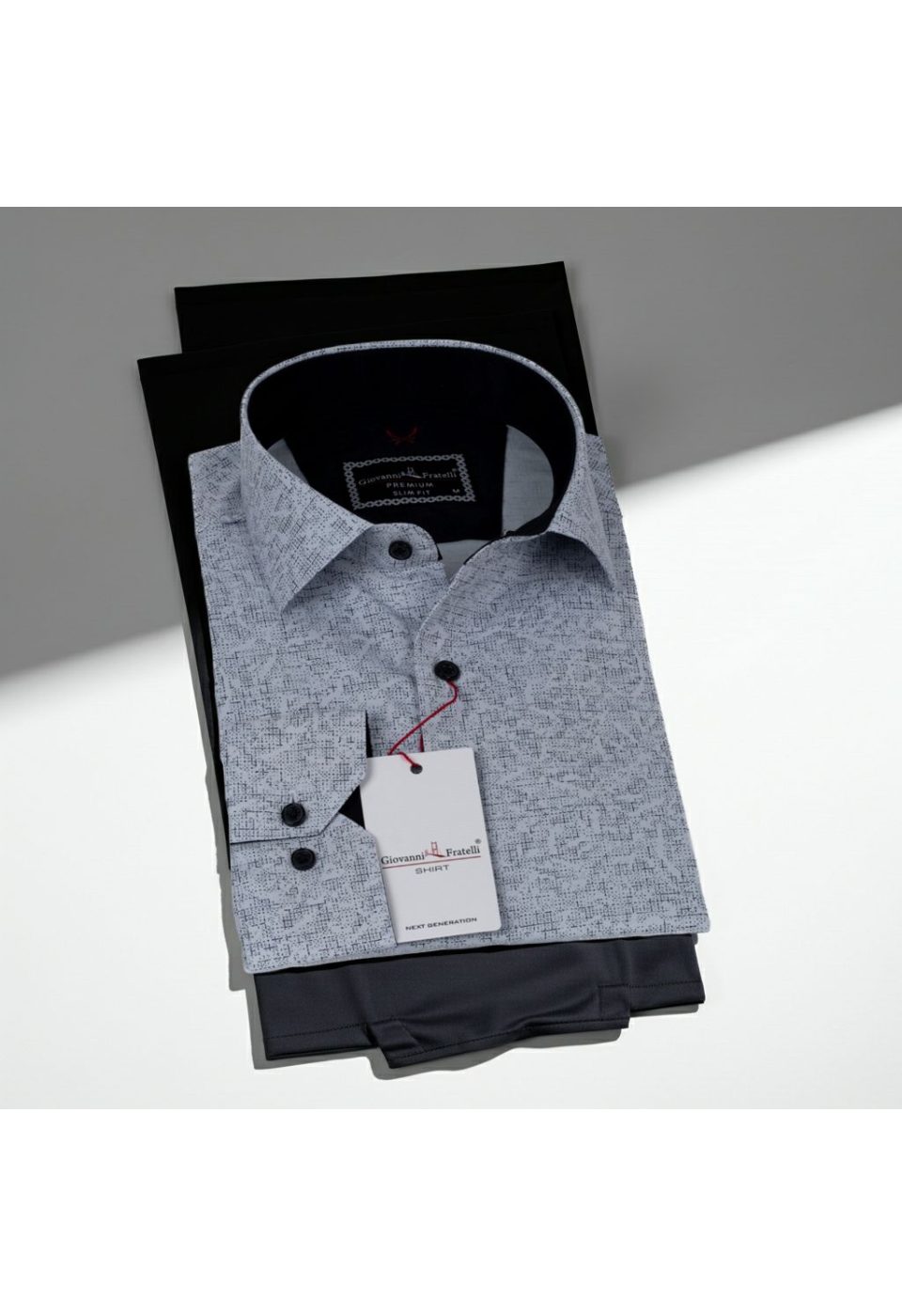 Slim Fit Uzun Kol Desenli Erkek Gömlek 3GMK311348002 - Giovanni Fratelli