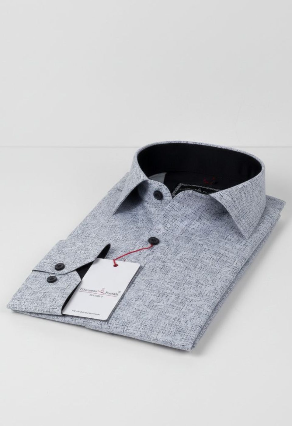 Slim Fit Uzun Kol Desenli Erkek Gömlek 3GMK311348002