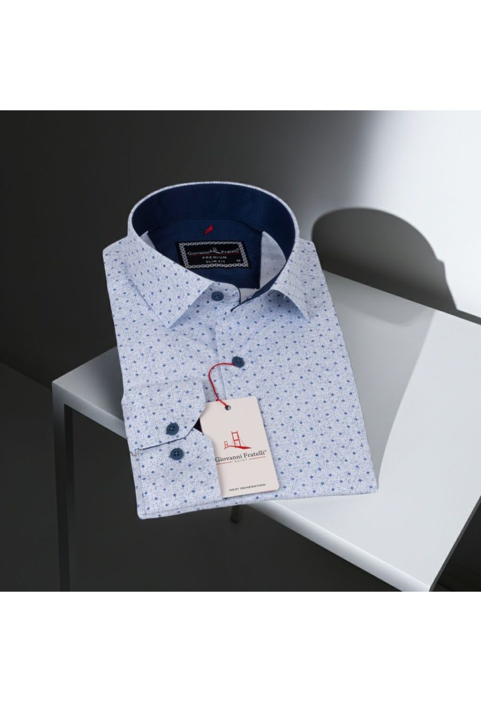 Slim Fit Uzun Kol Desenli Erkek Gömlek 3GMK311349001 - Giovanni Fratelli