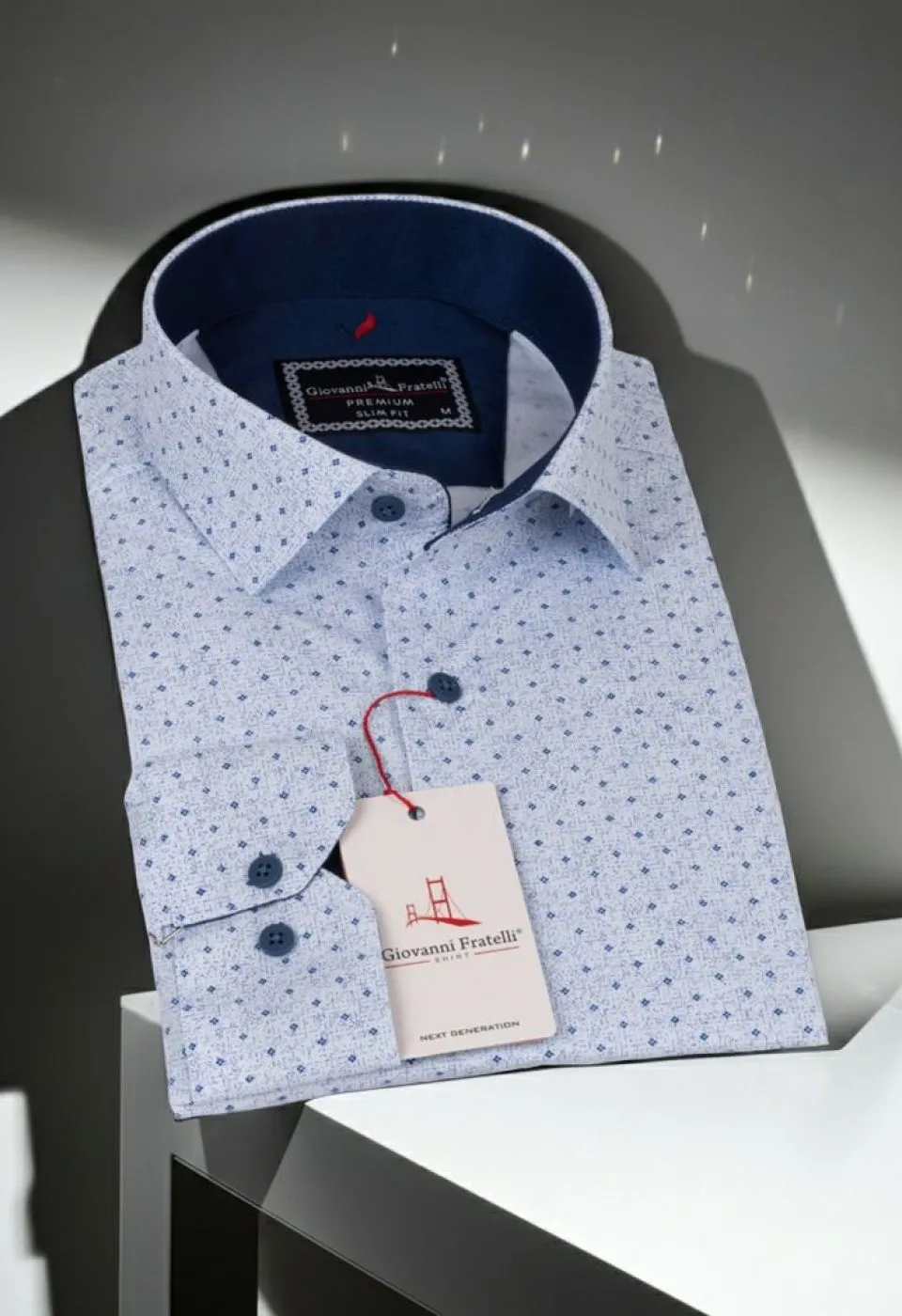 Slim Fit Uzun Kol Desenli Erkek Gömlek 3GMK311349001 - Giovanni Fratelli