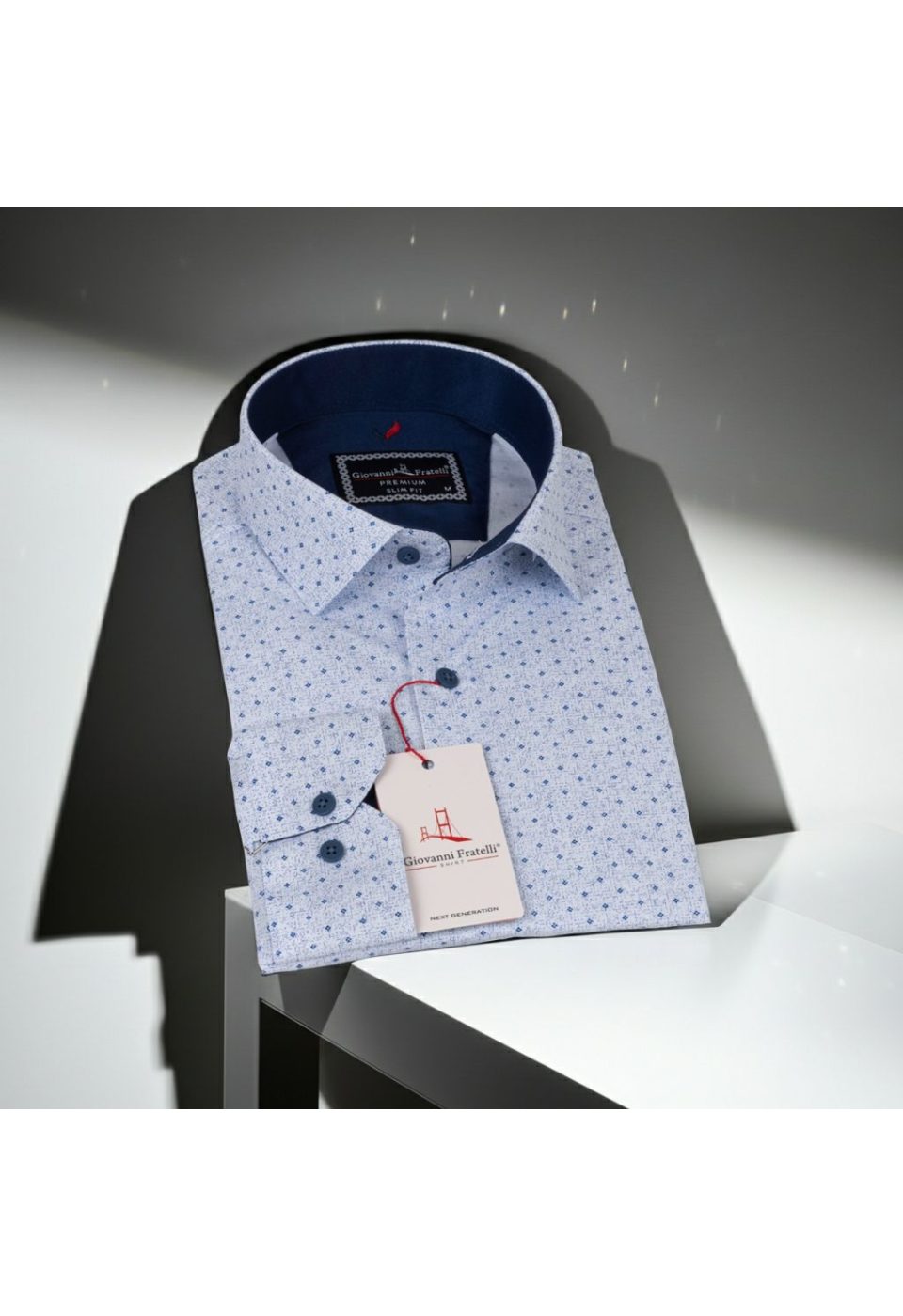 Slim Fit Uzun Kol Desenli Erkek Gömlek 3GMK311349001 - Giovanni Fratelli