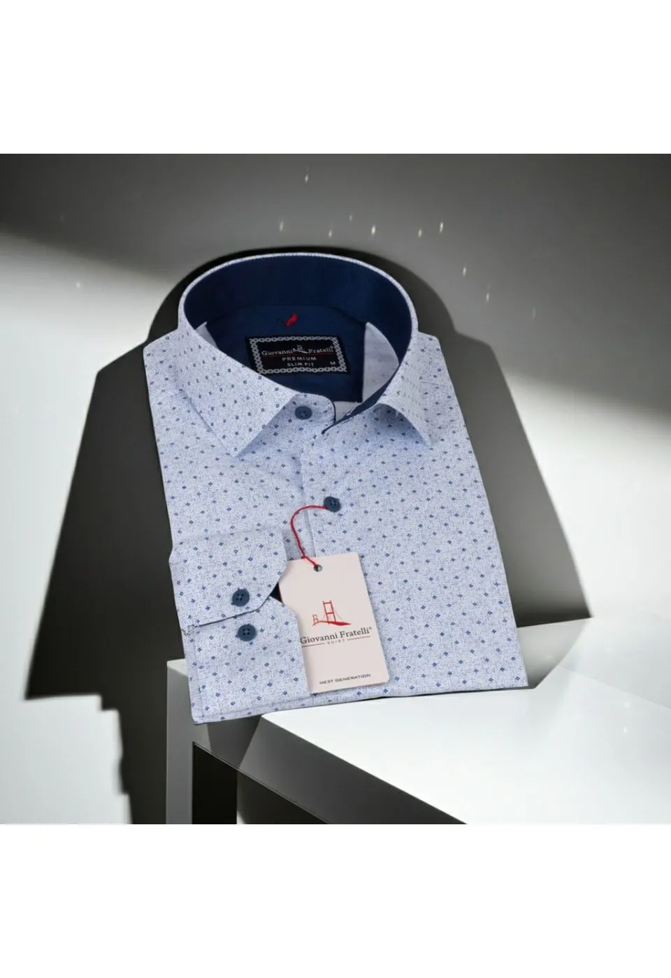 Slim Fit Uzun Kol Desenli Erkek Gömlek 3GMK311349001 - Giovanni Fratelli