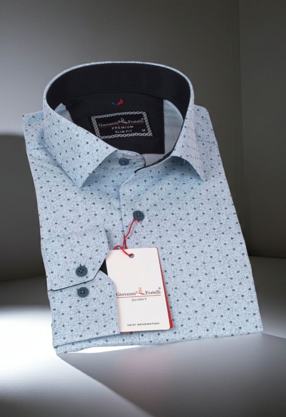 Slim Fit Uzun Kol Desenli Erkek Gömlek 3GMK311349002