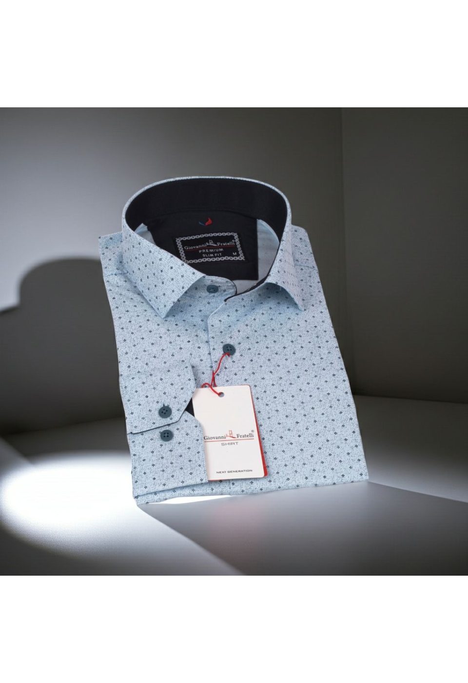 Slim Fit Uzun Kol Desenli Erkek Gömlek 3GMK311349002 - Giovanni Fratelli