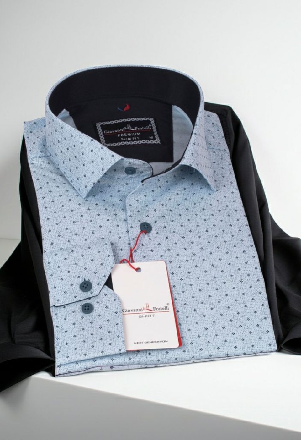 Slim Fit Uzun Kol Desenli Erkek Gömlek 3GMK311349002 - Giovanni Fratelli