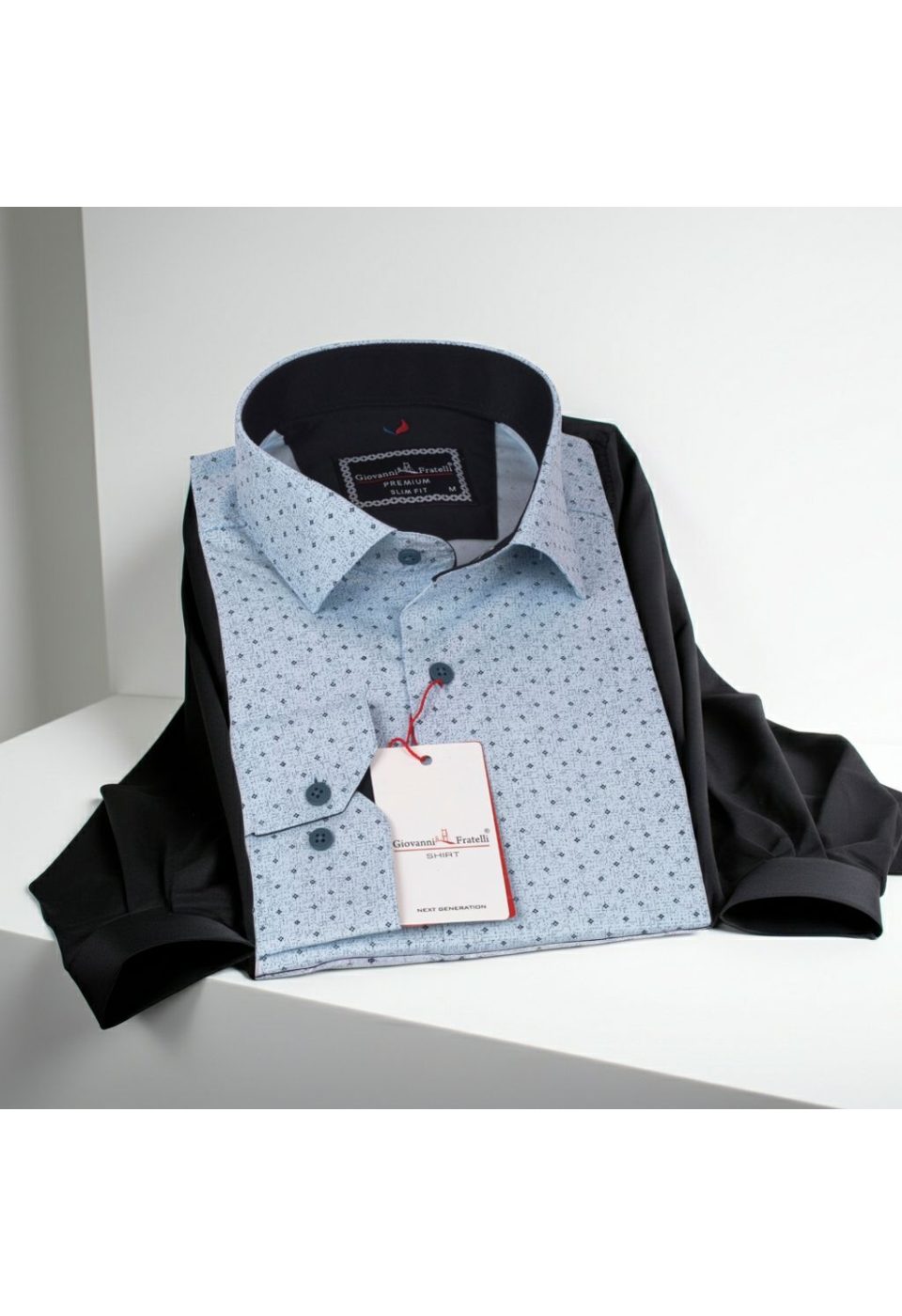 Slim Fit Uzun Kol Desenli Erkek Gömlek 3GMK311349002 - Giovanni Fratelli