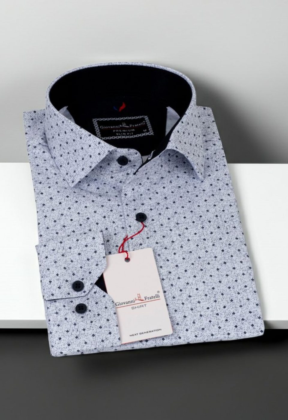Slim Fit Uzun Kol Desenli Erkek Gömlek 3GMK311349003 - Giovanni Fratelli