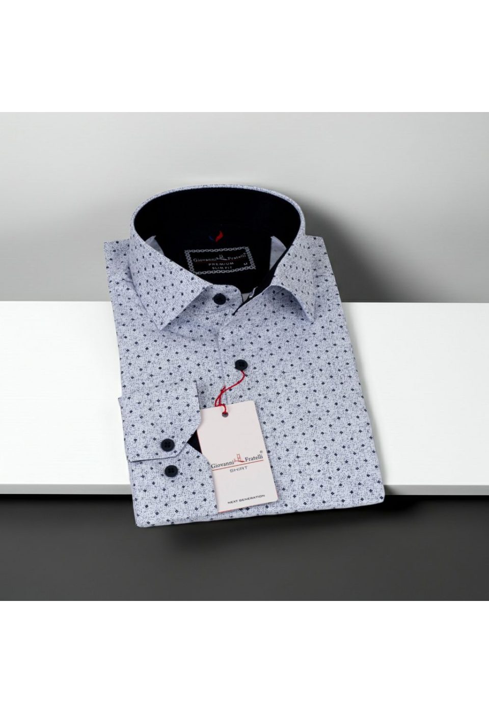 Slim Fit Uzun Kol Desenli Erkek Gömlek 3GMK311349003 - Giovanni Fratelli