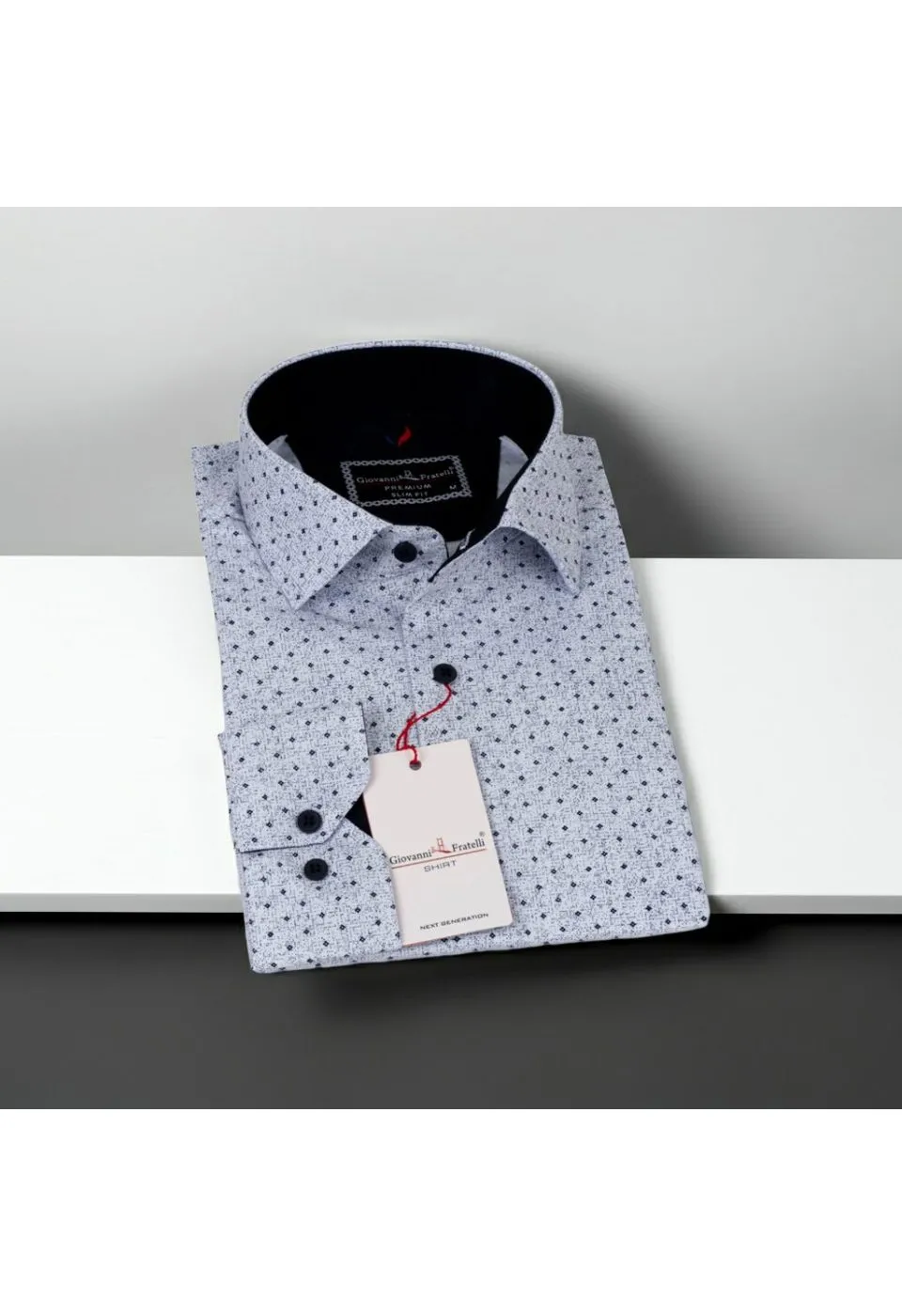 Slim Fit Uzun Kol Desenli Erkek Gömlek 3GMK311349003 - Giovanni Fratelli