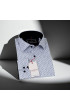 Slim Fit Uzun Kol Desenli Erkek Gömlek 3GMK311349003