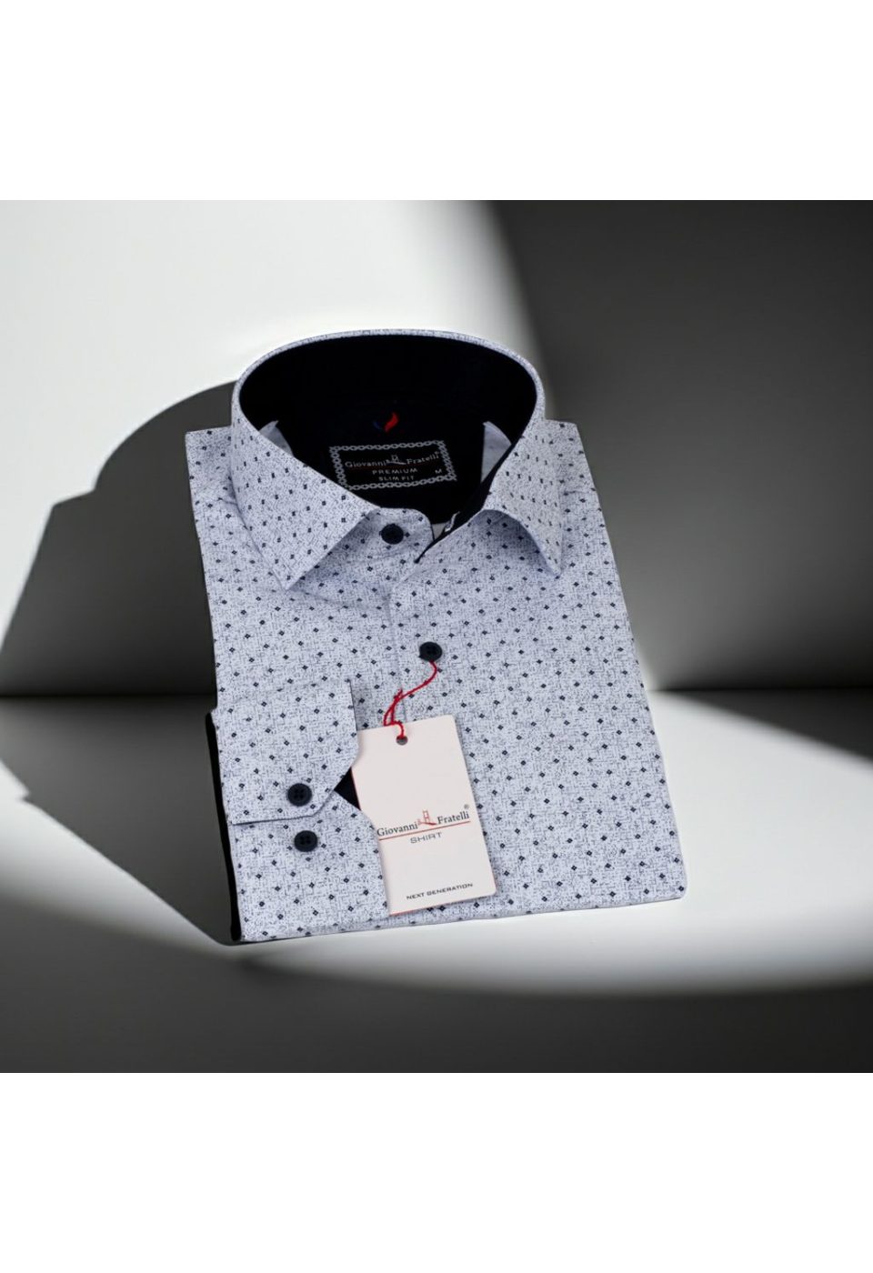 Slim Fit Uzun Kol Desenli Erkek Gömlek 3GMK311349003 - Giovanni Fratelli