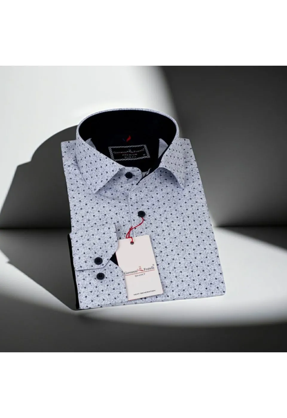 Slim Fit Uzun Kol Desenli Erkek Gömlek 3GMK311349003 - Giovanni Fratelli