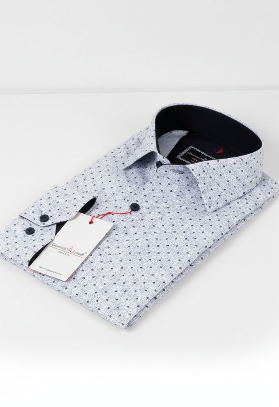 Slim Fit Uzun Kol Desenli Erkek Gömlek 3GMK311349003 - Giovanni Fratelli