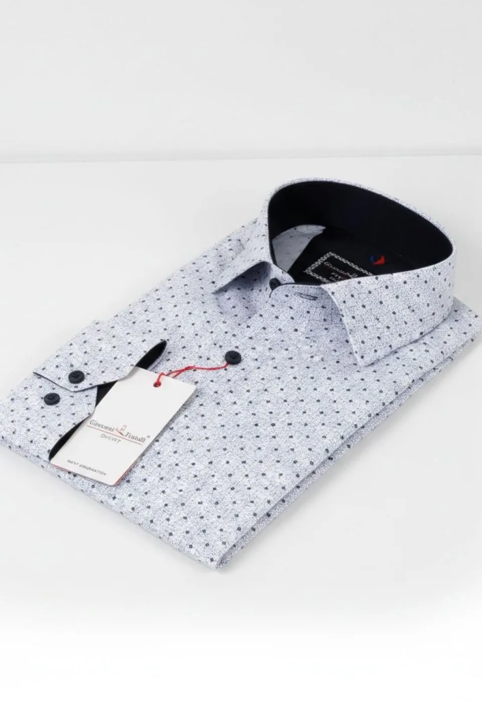 Slim Fit Uzun Kol Desenli Erkek Gömlek 3GMK311349003 - Giovanni Fratelli