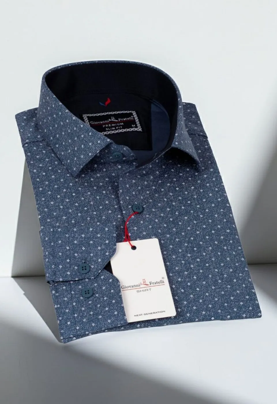 Slim Fit Uzun Kol Desenli Erkek Gömlek 3GMK311349004 - Giovanni Fratelli
