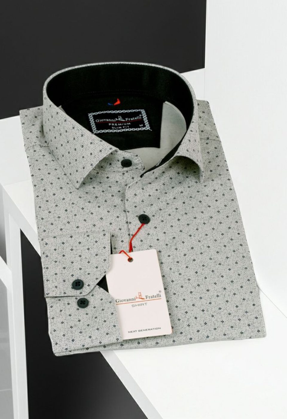 Slim Fit Uzun Kol Desenli Erkek Gömlek 3GMK311349010