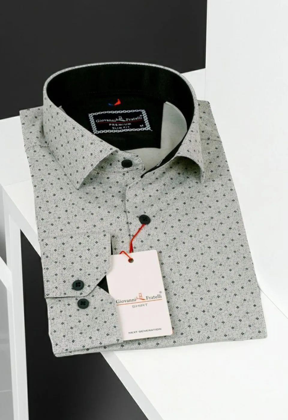 Slim Fit Uzun Kol Desenli Erkek Gömlek 3GMK311349010