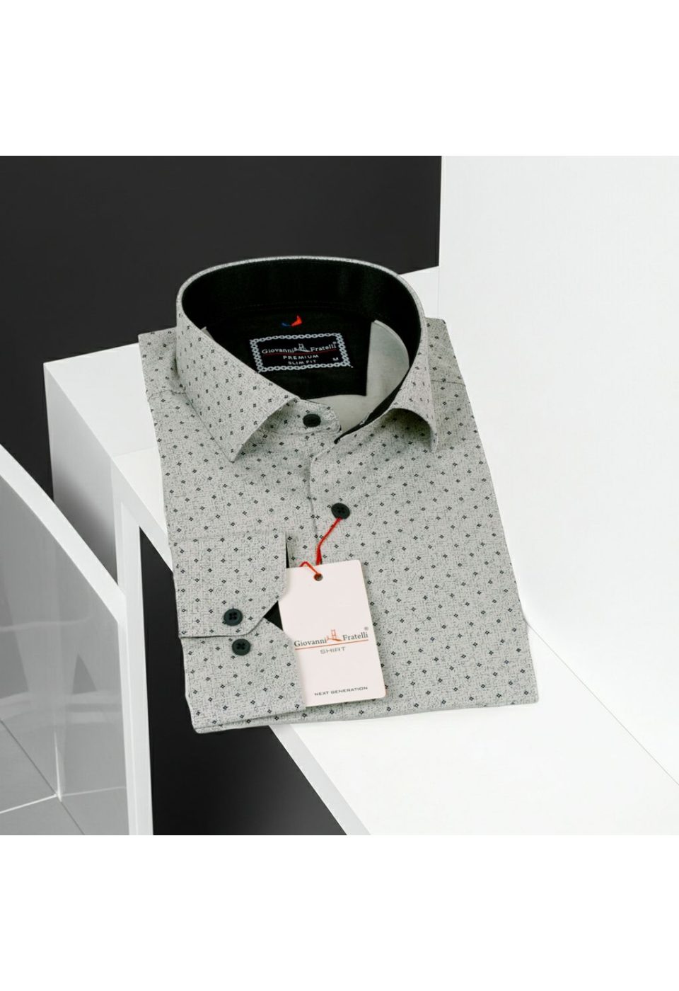 1349 CR 010 Slim Fit Uzun Kol Desenli Erkek Gömlek 3GMK311349010 - Giovanni Fratelli