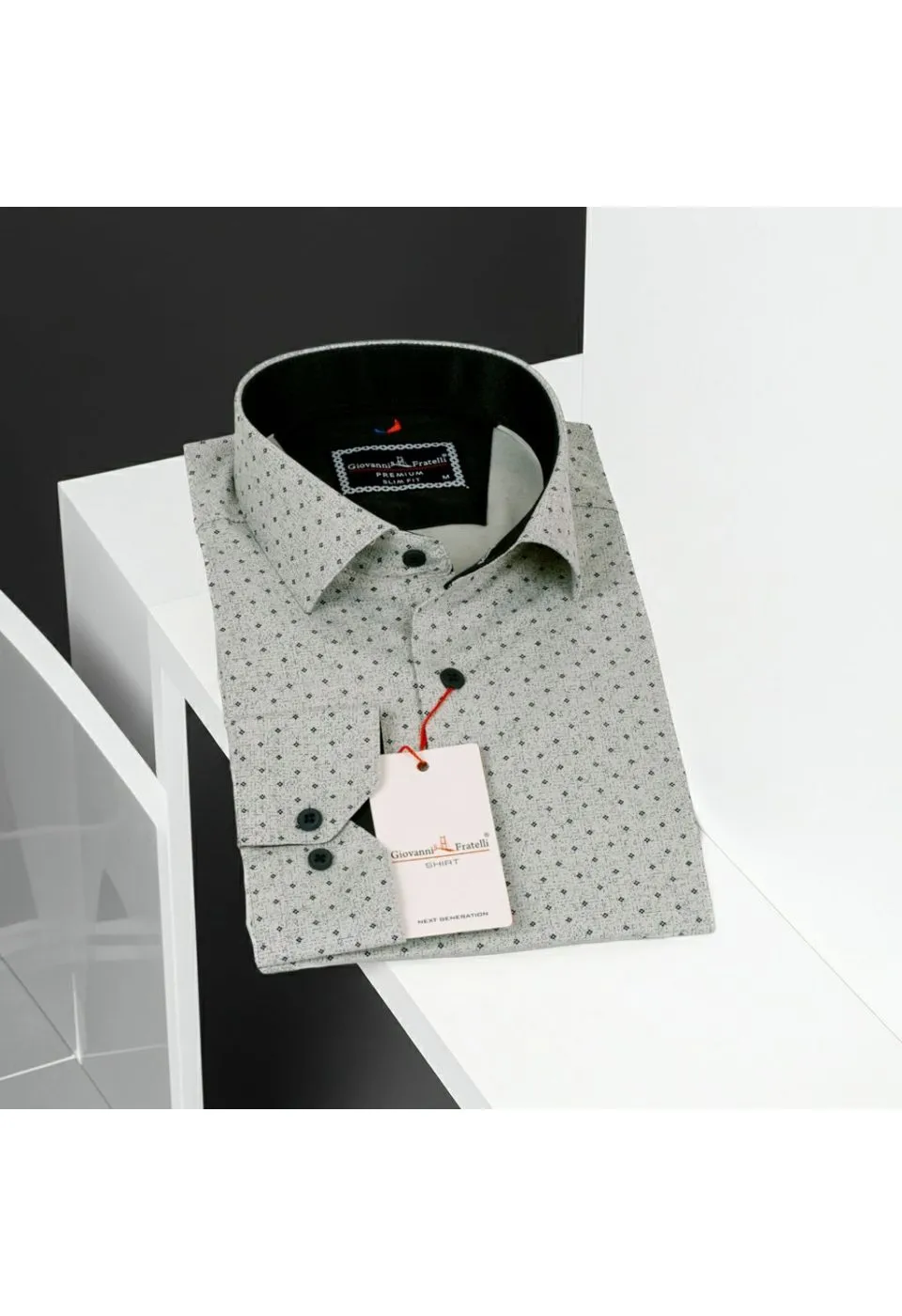 Slim Fit Uzun Kol Desenli Erkek Gömlek 3GMK311349010 - Giovanni Fratelli