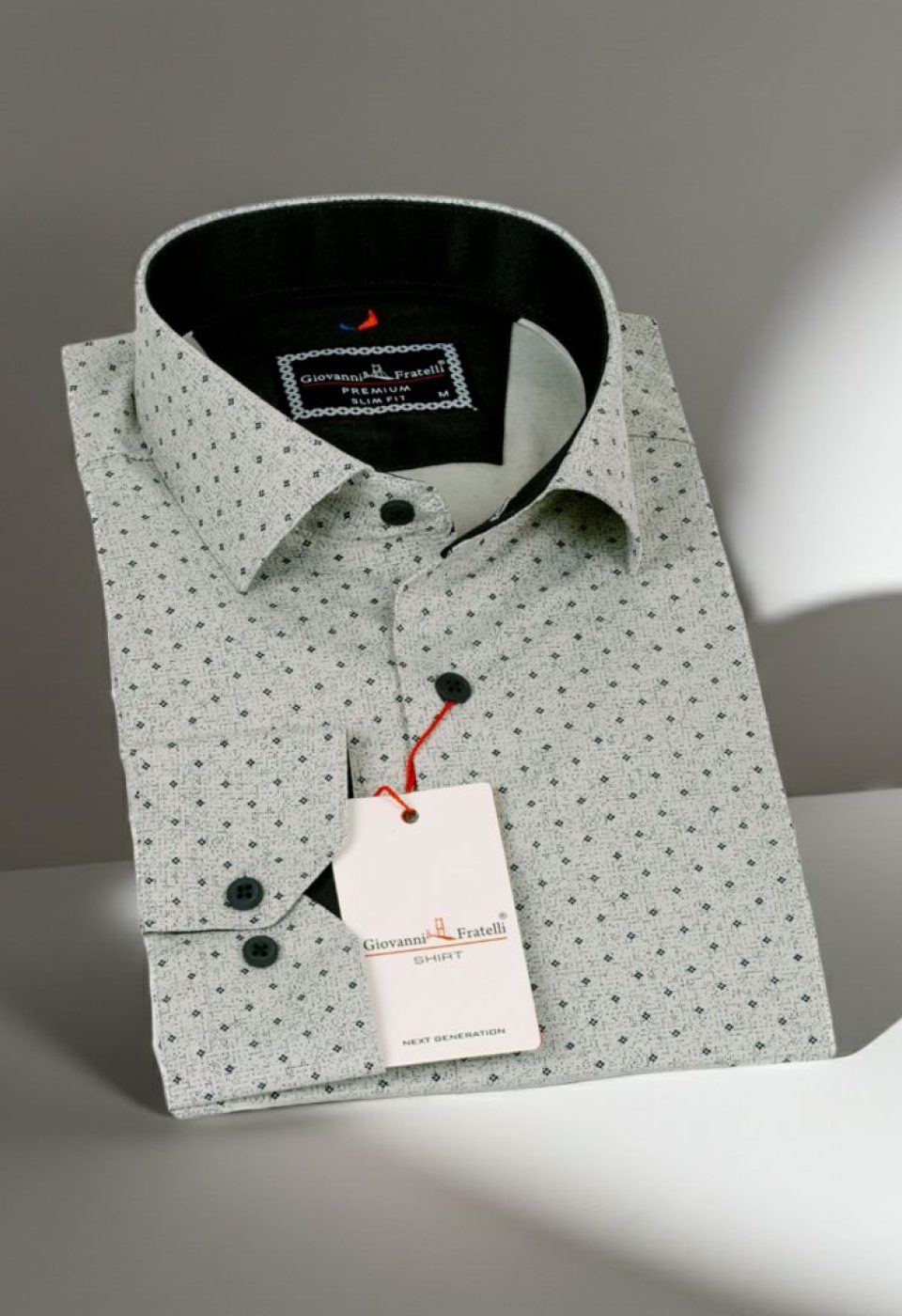 Slim Fit Uzun Kol Desenli Erkek Gömlek 3GMK311349010