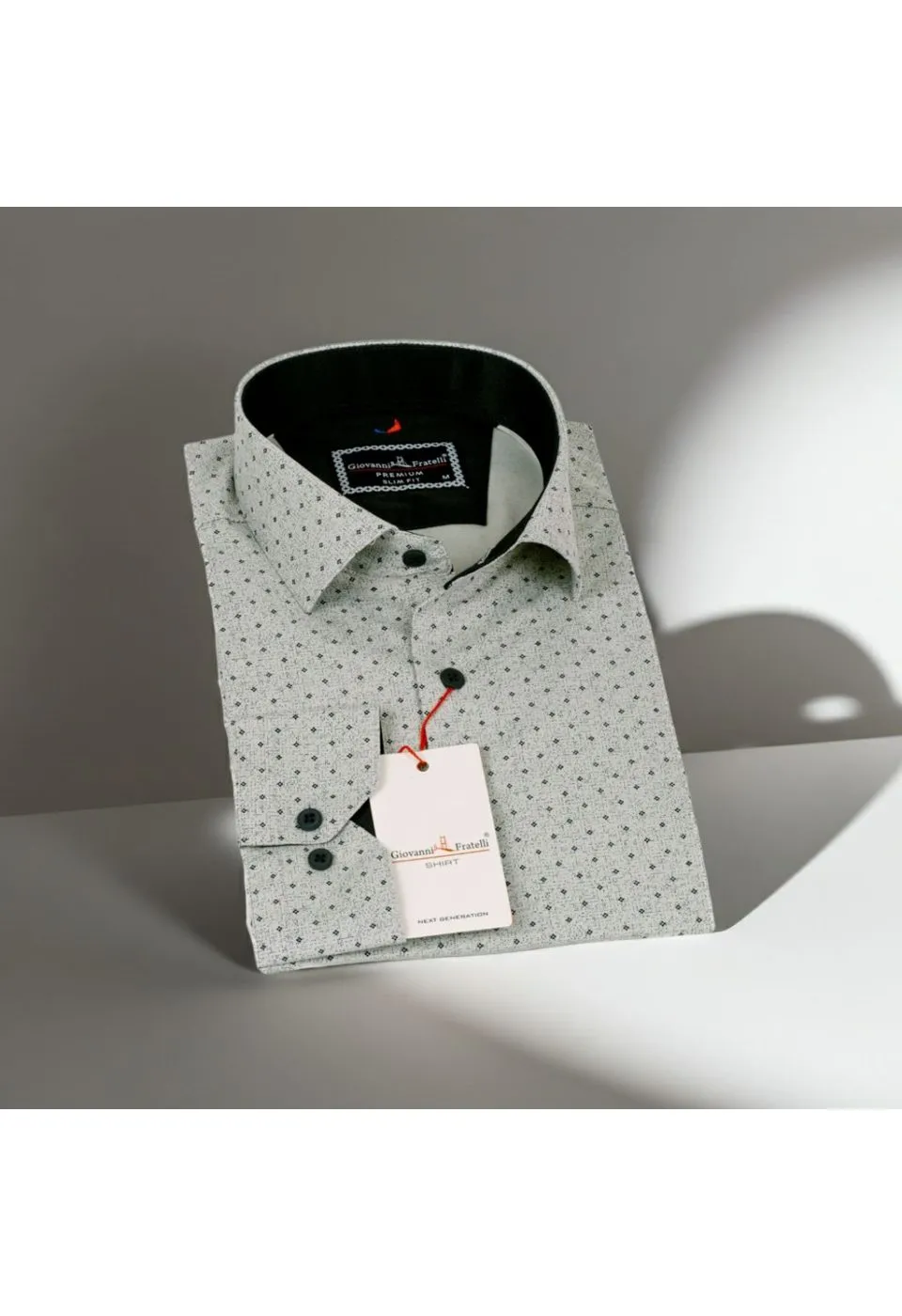 Slim Fit Uzun Kol Desenli Erkek Gömlek 3GMK311349010 - Giovanni Fratelli